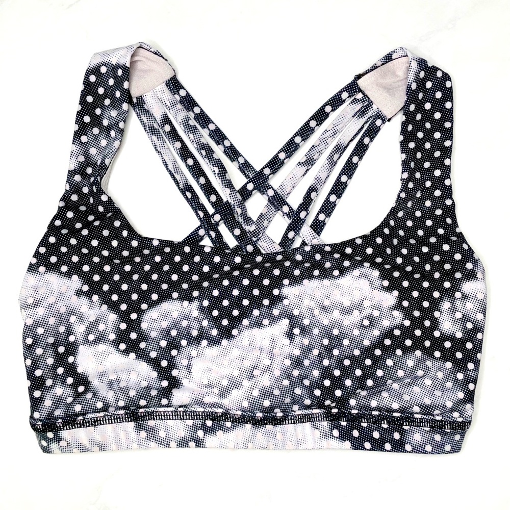 EUC Lululemon Polkadot cloud Sports Bra free to be